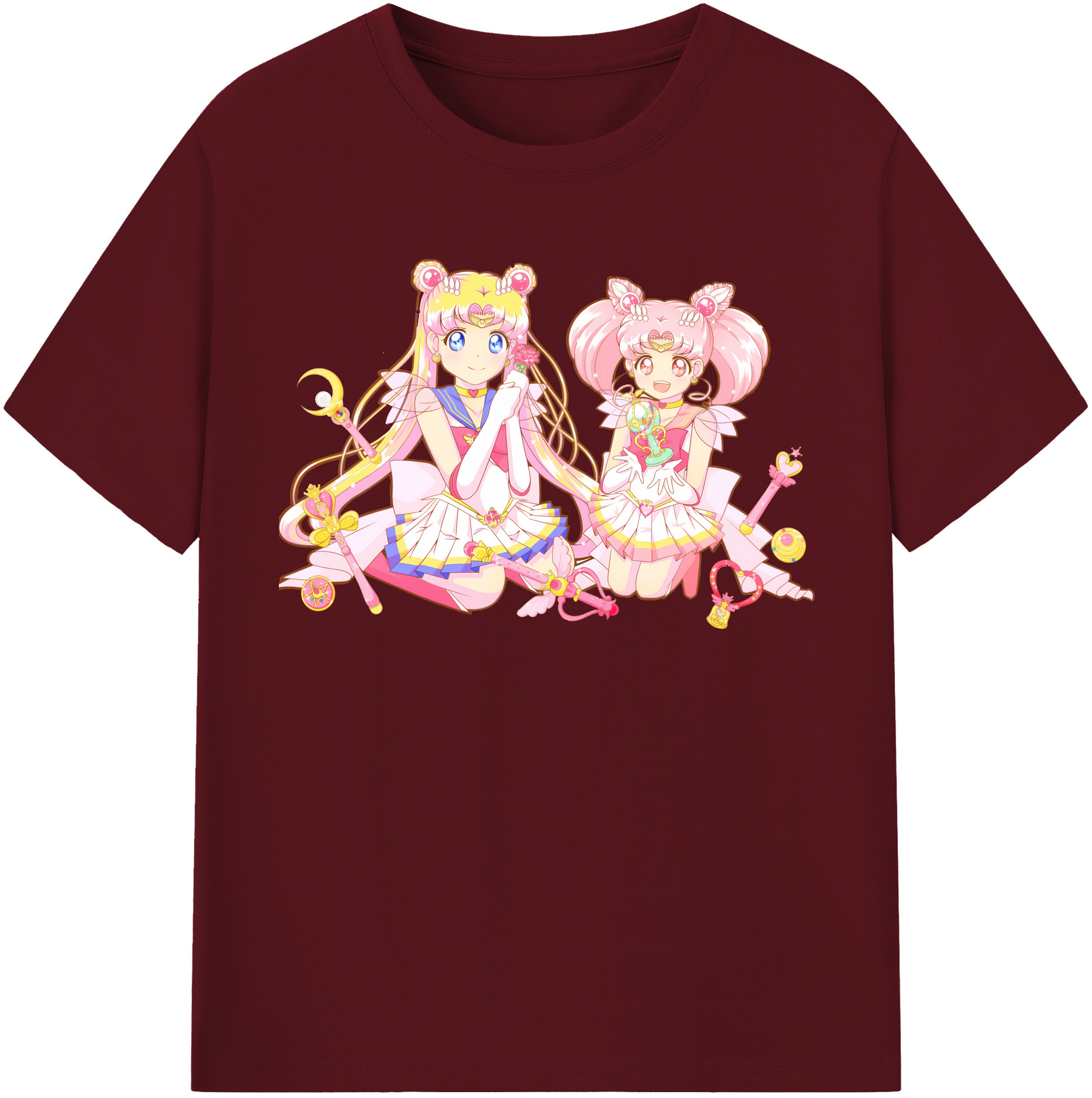 （画像用） 美少女戦士セーラームーン 月野 うさぎ つきの うさぎ Sailor Moon Tsukino Usagi 綿100％半袖Tシャツ（フロントプリント）
